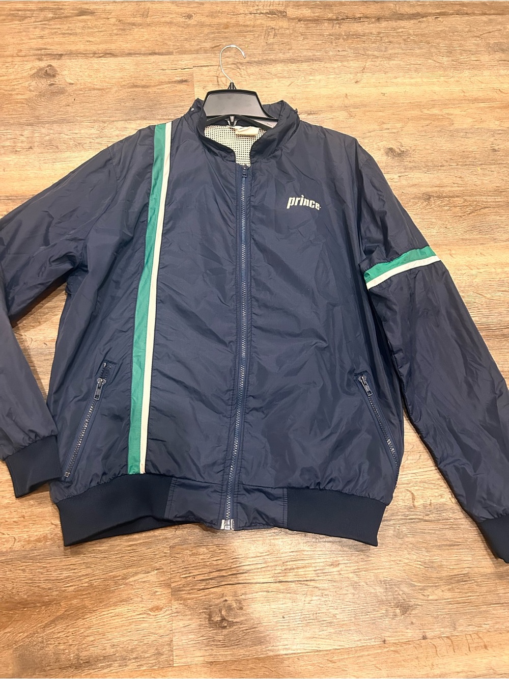 Vintage Prince Tennis Size XL Vented Zip Up Windbreaker